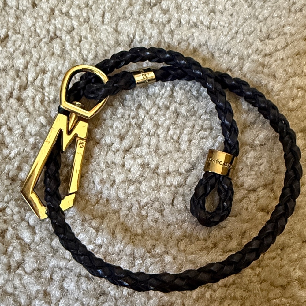 Marc Jacobs bracelet or necklace Black Braided Bracelet with Gold Accents